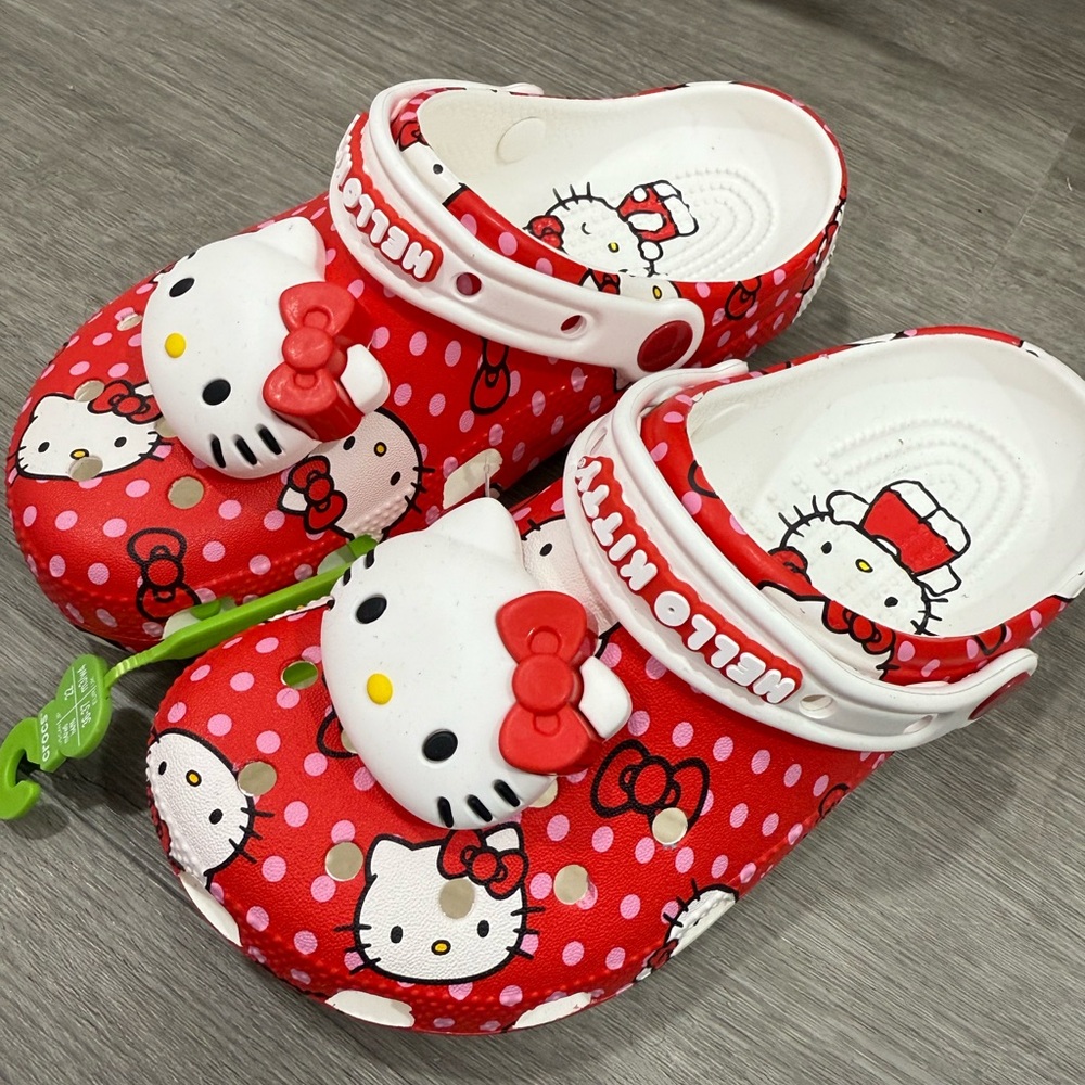 Hello Kitty Red and White Clogs